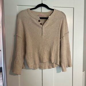 Urban Outfitters Beige button Down Oversize Sweater Top small